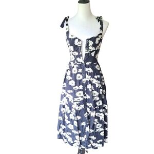 100% Cotton Y2K Button Up Long Floral Dress